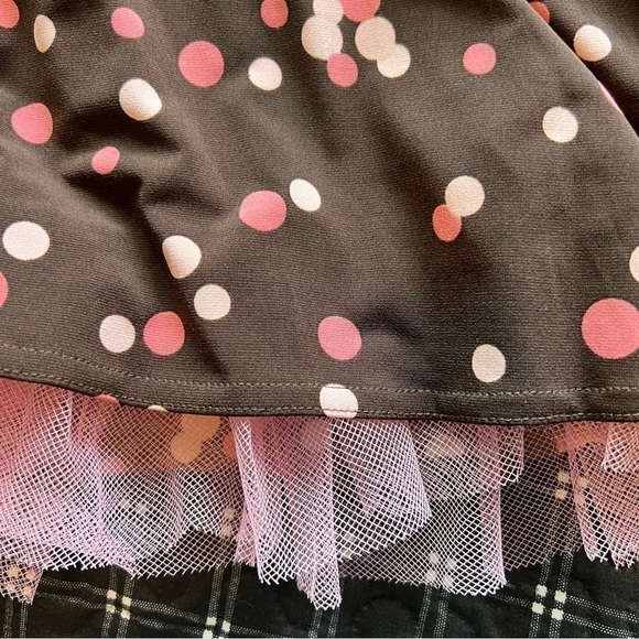 Jodi Kristopher Brown and Pink Polka Dot Sparkle Dress Size: Medium - Picture 2 of 6